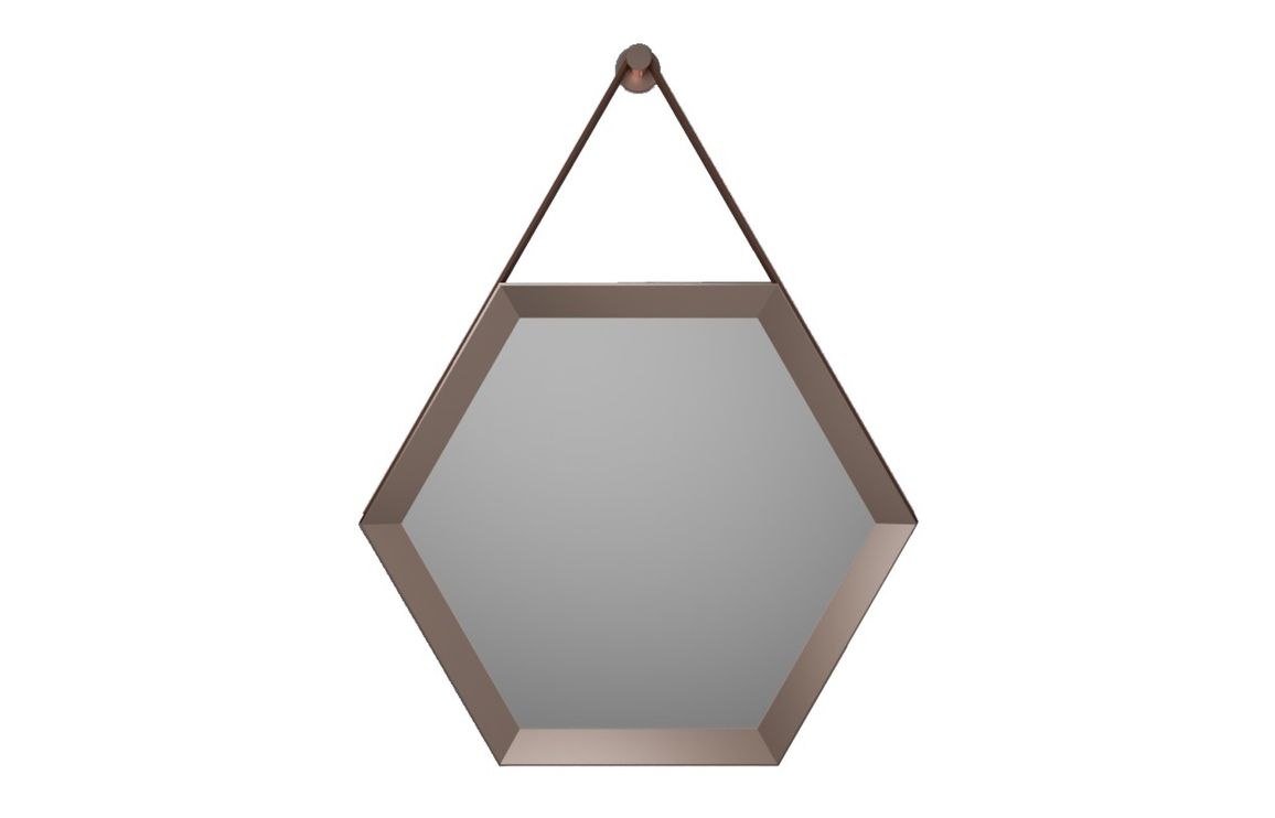 Kanto 500x433mm Hexagonal Mirror - Bronze