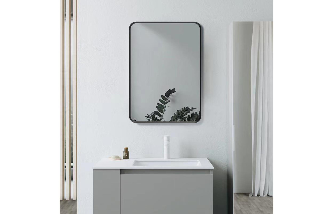 Kenji 600x800mm Rectangle Mirror - Matt Black