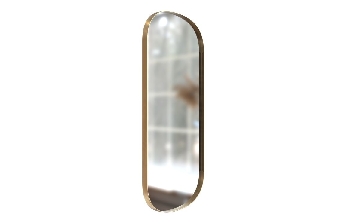 Kenji 800x400mm Oblong Mirror - Brushed Brass