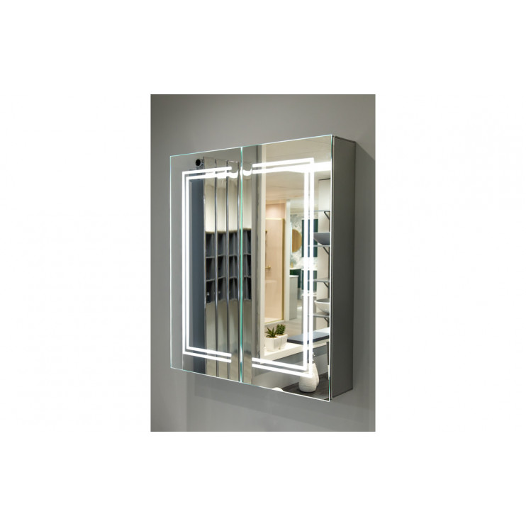 Suki 600mm 2 Door Front-Lit LED Mirror Cabinet