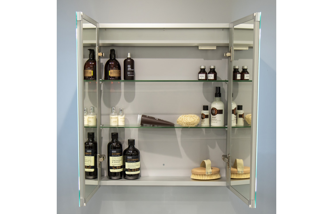 Suki 600mm 2 Door Front-Lit LED Mirror Cabinet