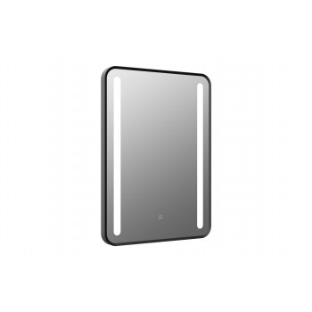 Frontier 500x700mm Rounded Front-Lit LED Mirror - Black