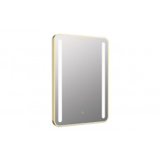 Frontier 500x700mm Rounded Front-Lit LED Mirror - Brushed Brass