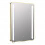 Frontier 500x700mm Rounded Front-Lit LED Mirror - Brushed Brass
