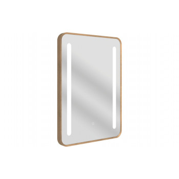 Frontier 500x700mm Rounded Front-Lit LED Mirror - Brushed Bronze