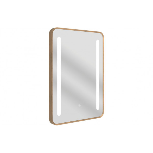 Frontier 500x700mm Rounded Front-Lit LED Mirror - Brushed Bronze