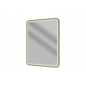 Kota 600mm Rectangle Front-Lit LED Mirror - Brushed Brass