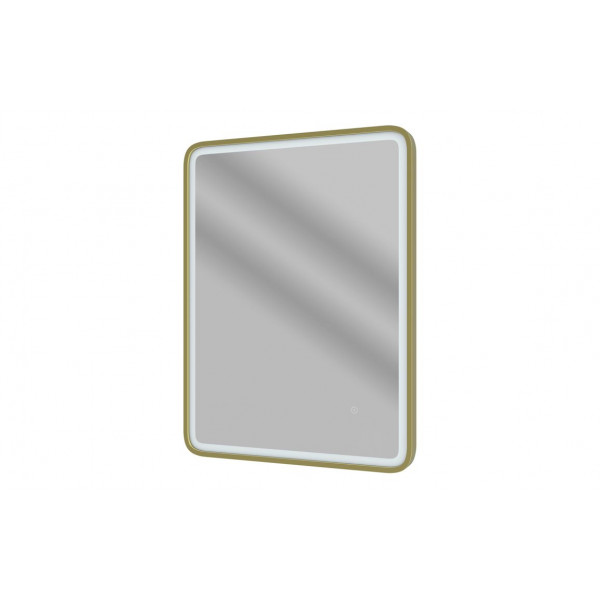 Kota 600mm Rectangle Front-Lit LED Mirror - Brushed Brass