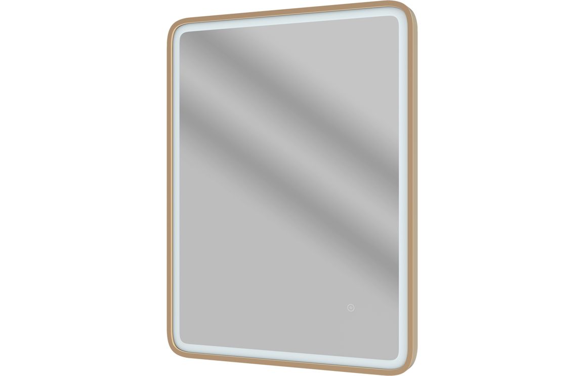 Kota 600mm Rectangle Front-Lit LED Mirror - Brushed Bronze