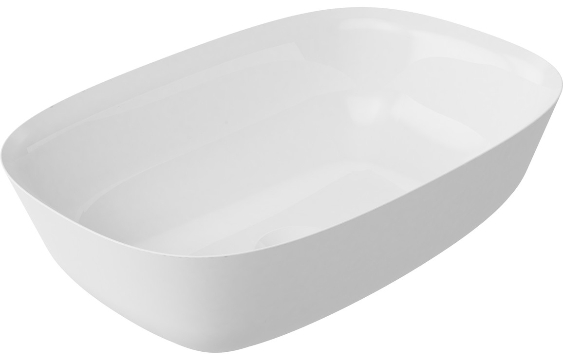 Layla 460x320mm Resin Washbowl - White Layla 460x320mm Resin Washbowl - White