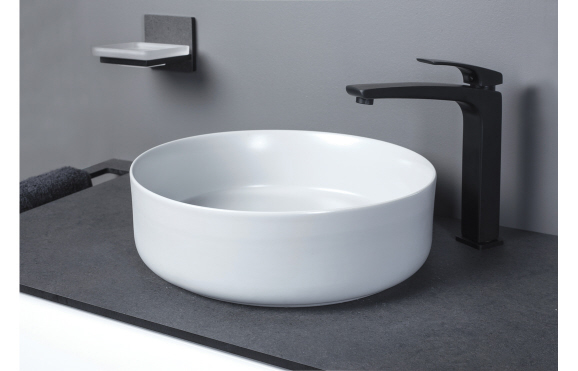 Luxey 355mm Ceramic Round Washbowl & Waste - Matt White