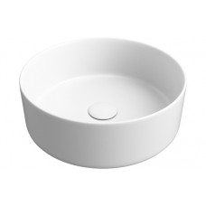 Luxey 355mm Ceramic Round Washbowl & Waste - Matt White