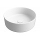Luxey 355mm Ceramic Round Washbowl & Waste - Matt White
