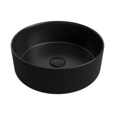 Luxey 355mm Ceramic Round Washbowl & Waste - Matt Black