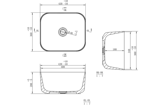 Bain Deep 420mm Washbowl