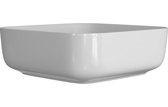 Luxey 400mm Ceramic Square Washbowl & Waste - Matt White