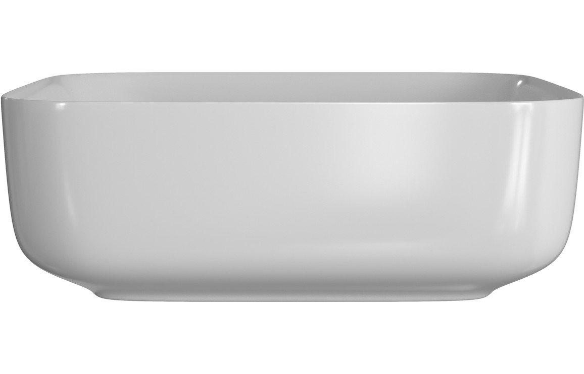 Luxey 400mm Ceramic Square Washbowl & Waste - Matt White