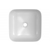 Luxey 400mm Ceramic Square Washbowl & Waste - Matt White