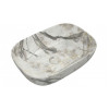Otto 460x330mm Ceramic Washbowl - White Marble Effect