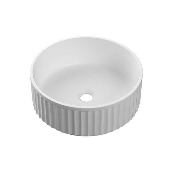 Fluted 400mm Round Washbowl