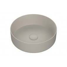 Luxey 355mm Ceramic Round Washbowl & Waste - Matt Latte