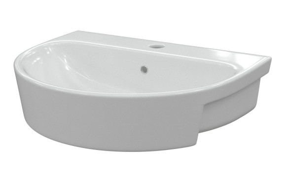 Cilantro 555x435mm 1TH Semi Recessed Basin