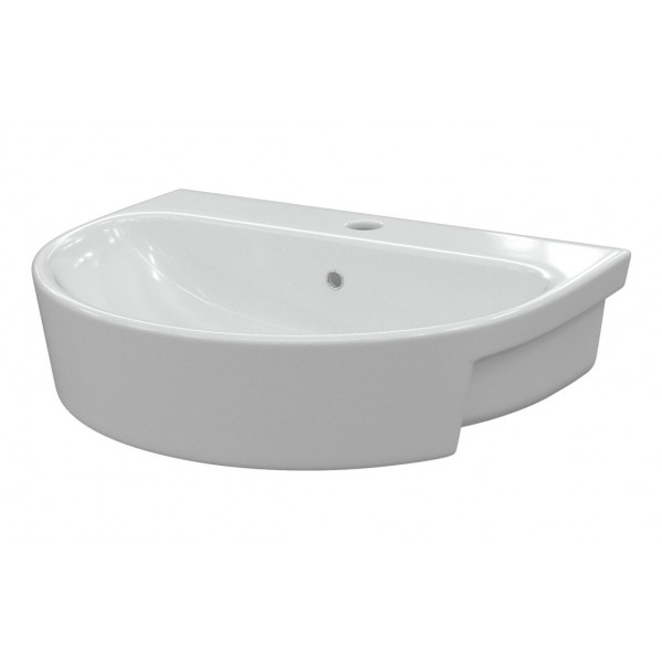 Cilantro 555x435mm 1TH Semi Recessed Basin