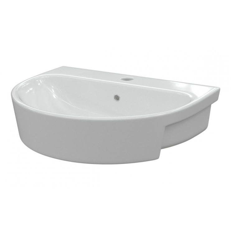 Cilantro 555x435mm 1TH Semi Recessed Basin
