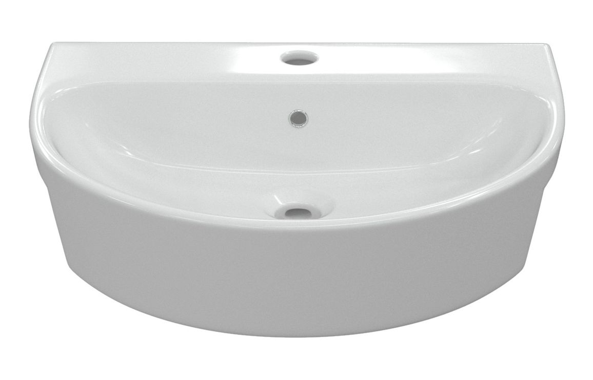 Cilantro 555x435mm 1TH Semi Recessed Basin