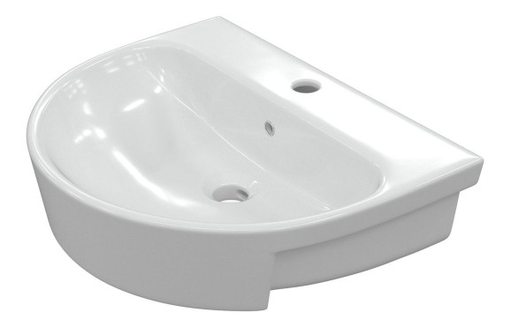 Cilantro 555x435mm 1TH Semi Recessed Basin