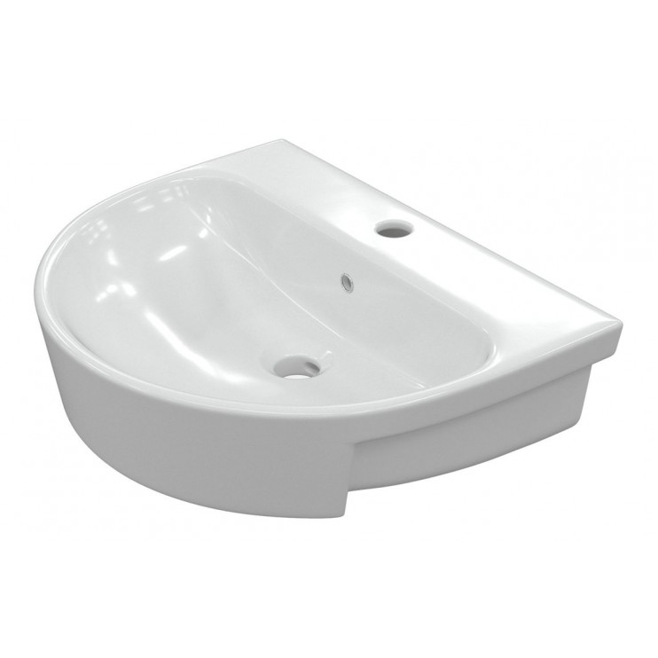 Cilantro 555x435mm 1TH Semi Recessed Basin