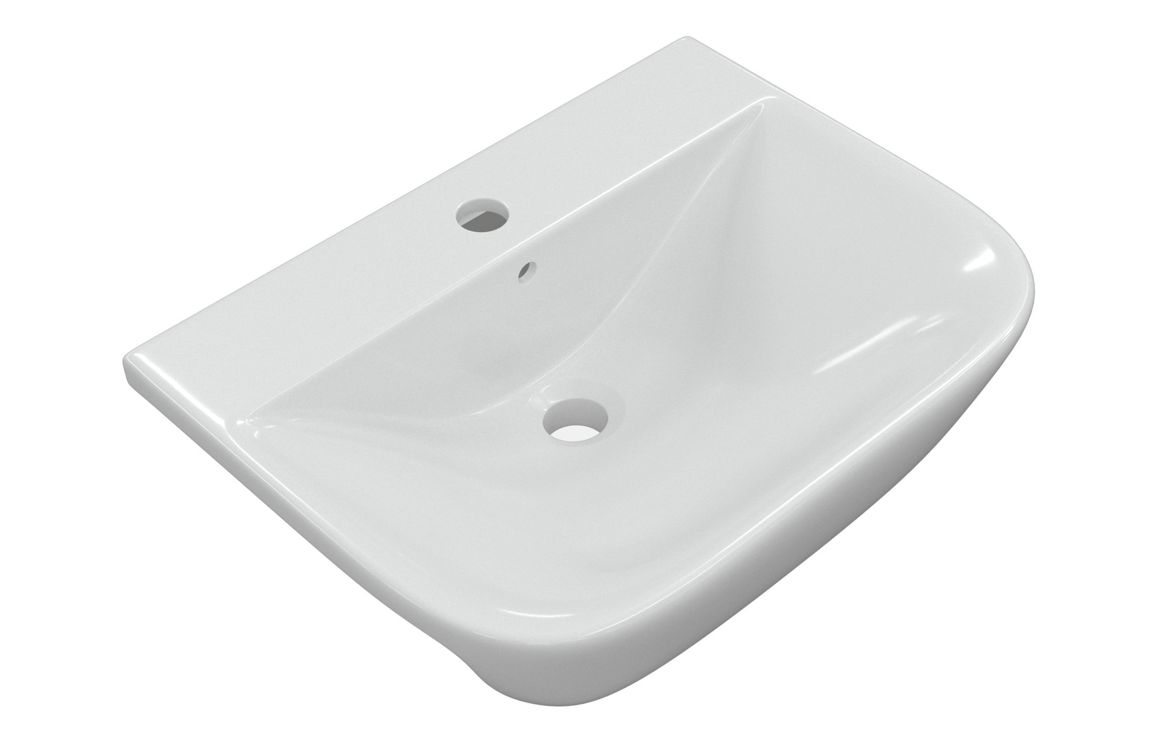 Cedarwood 520x400mm 1TH Semi Recessed Basin