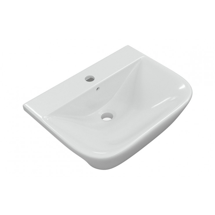 Cedarwood 520x400mm 1TH Semi Recessed Basin