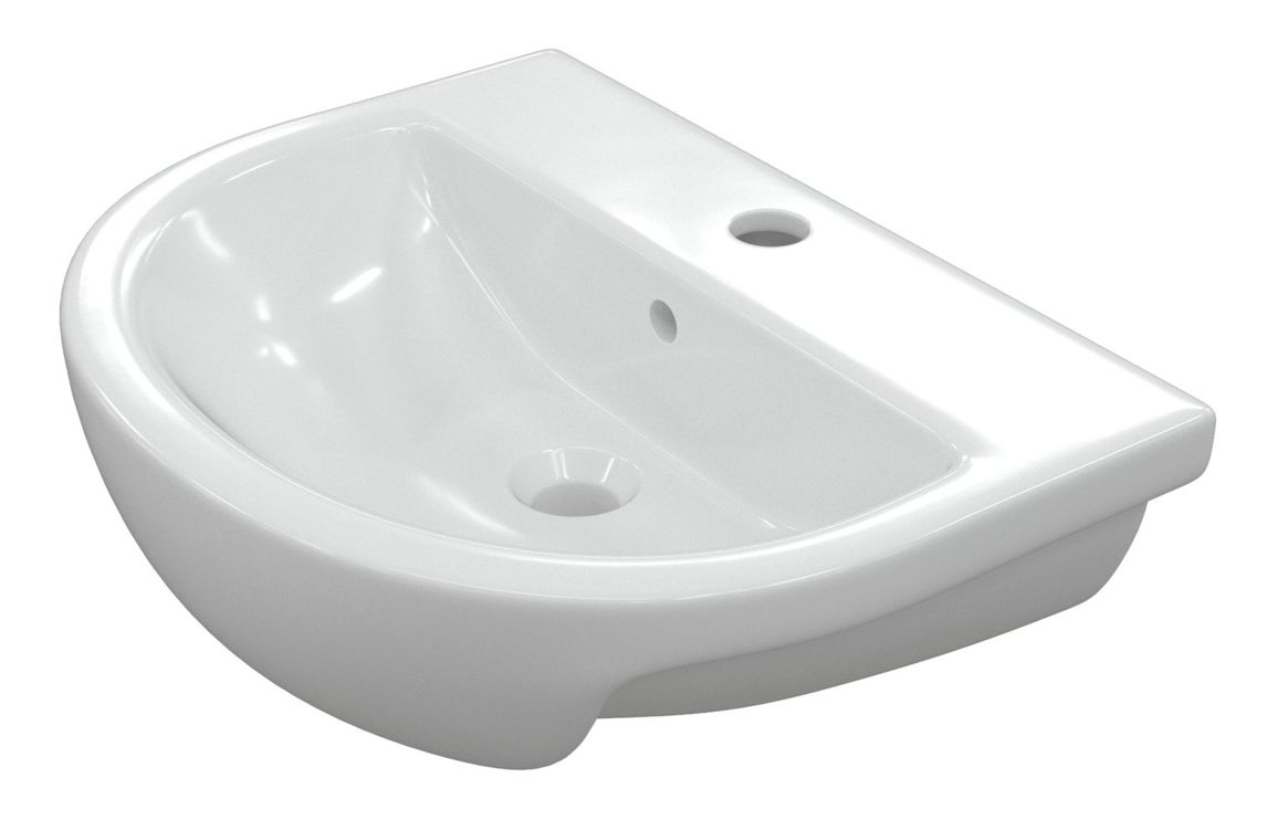 Tuscany 500x390mm 1TH Semi Recessed Basin