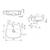 Amyris 495x415mm 1TH Semi Recessed Basin