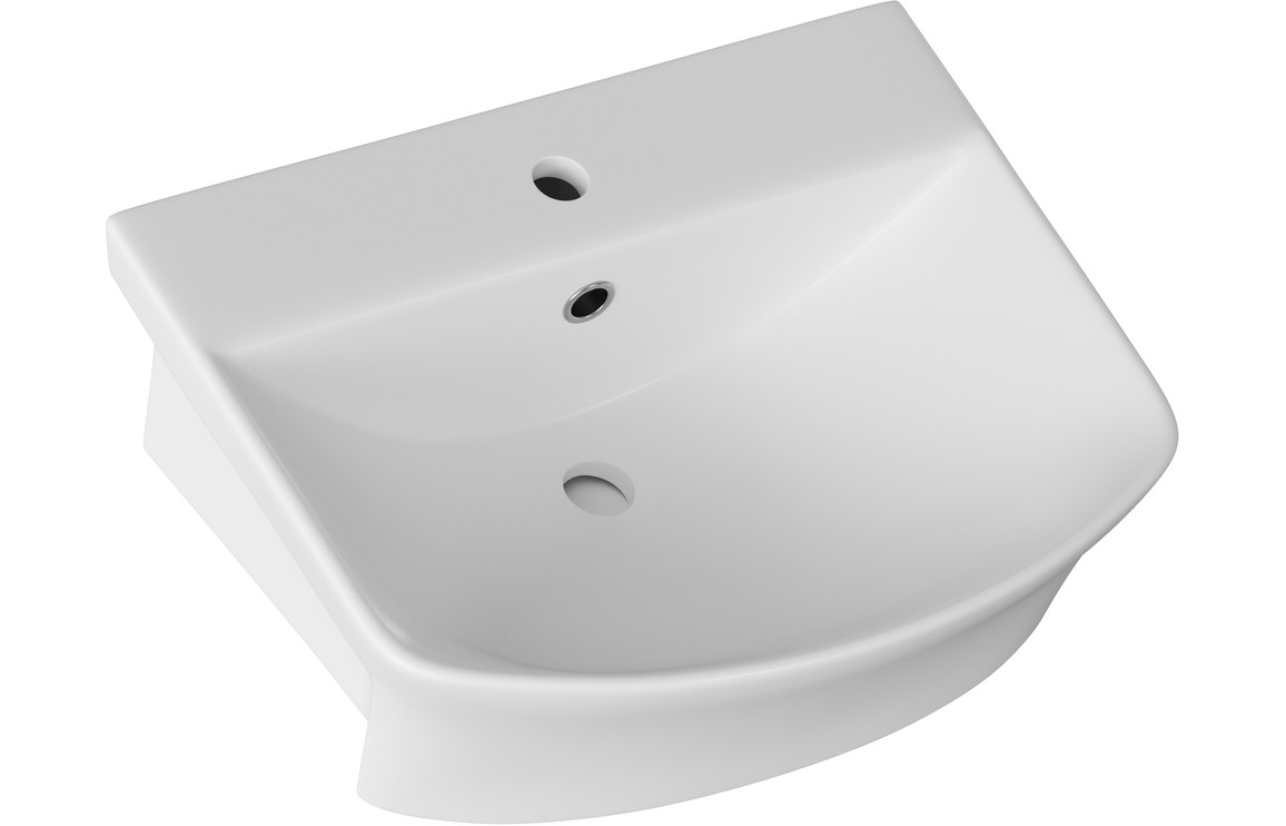 Sandro 500x400mm 1TH Semi Recessed Basin