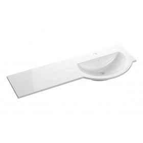 1244mm Standard Round One-Piece Basin & Overflow Ring - Right Hand