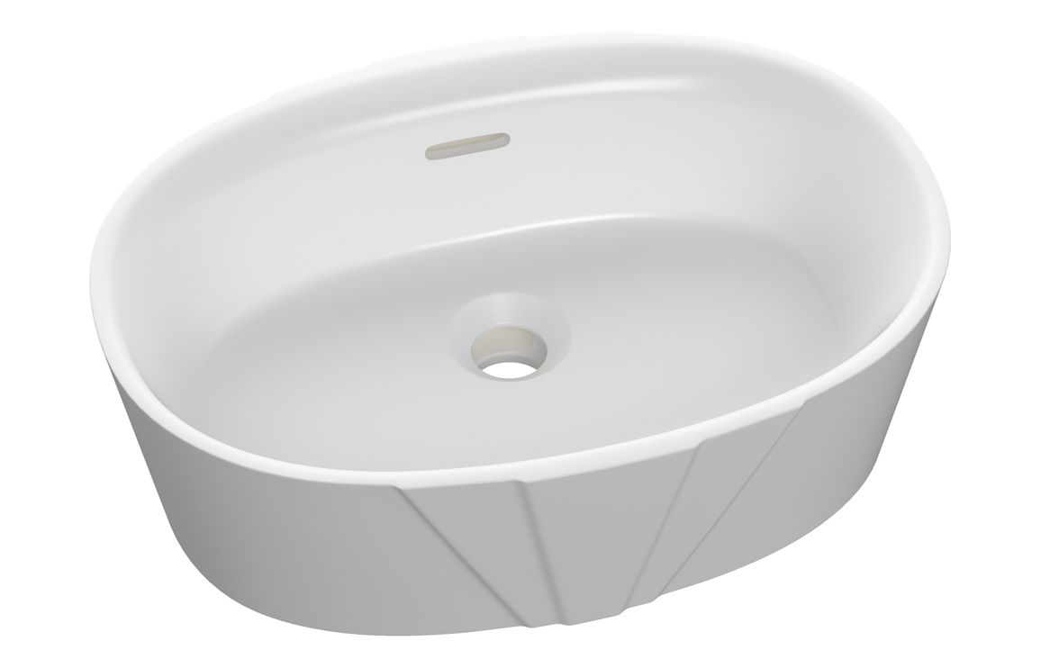 Deco 460x320mm Resin Washbowl - White