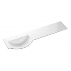 1544mm Standard Round One-Piece Basin & Overflow Ring - Left Hand