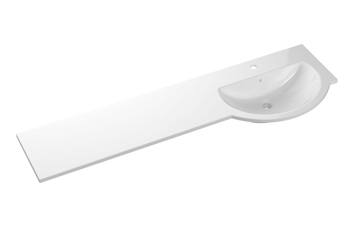 1544mm Standard Round One-Piece Basin & Overflow Ring - Right Hand