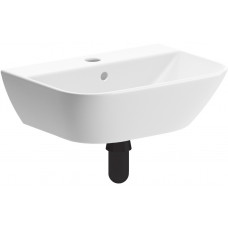 Cedarwood 450x320mm 1TH Cloakroom Basin & Black Bottle Trap