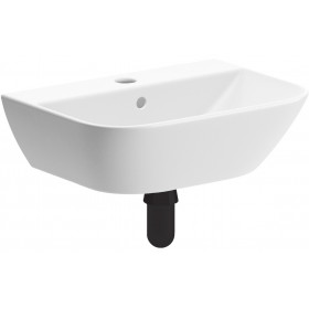 Cedarwood 450x320mm 1TH Cloakroom Basin & Black Bottle Trap Cedarwood 450x320mm 1TH Cloakroom Basin & Black Bottle Trap