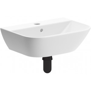 Cedarwood 450x320mm 1TH Cloakroom Basin & Black Bottle Trap Cedarwood 450x320mm 1TH Cloakroom Basin & Black Bottle Trap