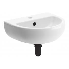 Tuscany 450x400mm 1TH Cloakroom Basin & Black Bottle Trap Tuscany 450x400mm 1TH Cloakroom Basin & Black Bottle Trap