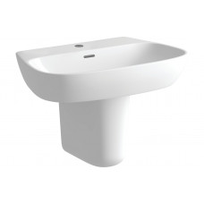 Amyris 600x400mm 1TH Basin & Semi Pedestal