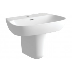 Amyris 600x400mm 1TH Basin & Semi Pedestal