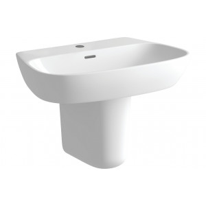 Amyris 600x400mm 1TH Basin & Semi Pedestal