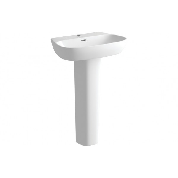 Amyris 600x400mm 1TH Basin & Full Pedestal