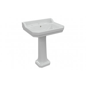 Sherbourne 600x500mm 1TH Basin & Full Pedestal