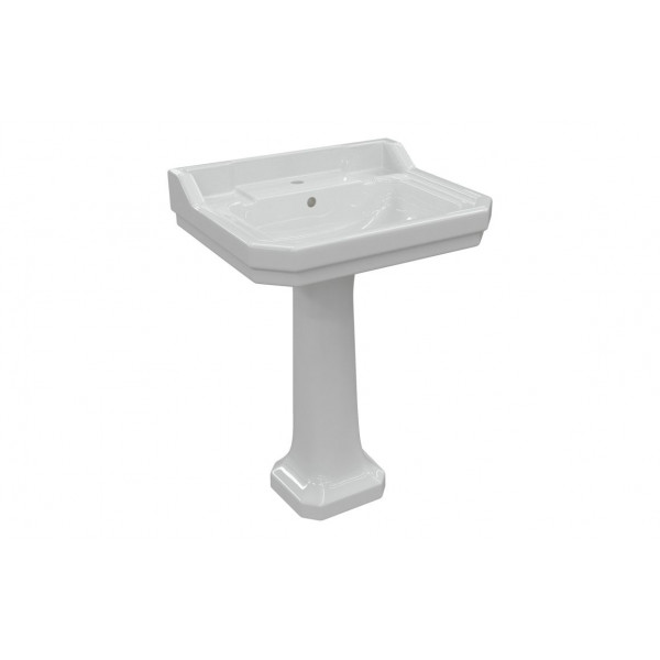 Sherbourne 600x500mm 1TH Basin & Full Pedestal